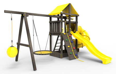 Детская площадка Пикник "Блэк" с винтовой трубой 6.1