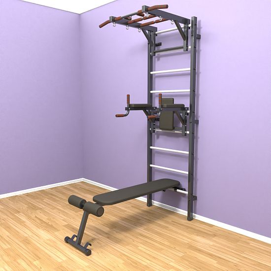 картинка Шведская стенка "LittleSport" Long 3.0 (черный*белый) от магазина Лазалка