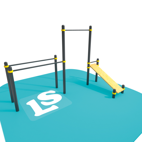 картинка Спортивный комплекс турник, брусья, скамья для пресса ВоркАут ЛС42 от магазина Лазалка