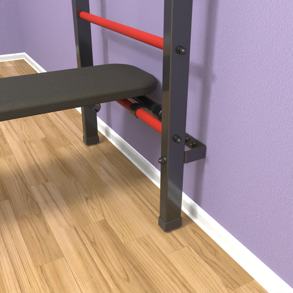 Шведская стенка «LittleSport» Graphite Long 3.0 красные ступени