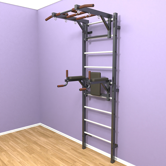 картинка Шведская стенка "LittleSport" Long 2.0 (черный*белый) от магазина Лазалка