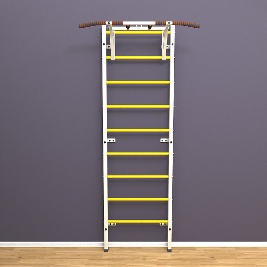 картинка Шведская стенка "LittleSport" Pull-Up (белый*желтый) от магазина Лазалка