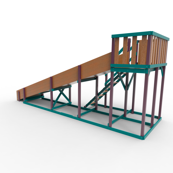 Детская площадка - деревянная горка Пикник "Зима №3" Лила