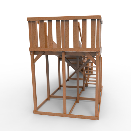 Детская площадка - деревянная горка Пикник "Зима №3" Оптимус