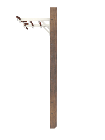 Брашированная шведская стенка "Кастерли" Classic с турником (Белые ступени)