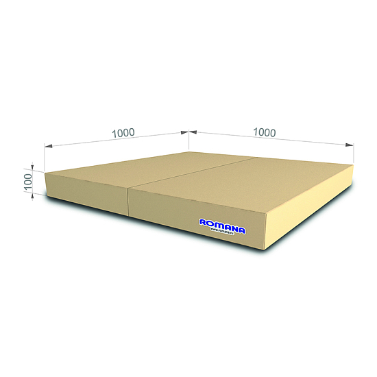 картинка Мат гимнастический кожзам Romana (100х100х6) складной от магазина Лазалка