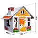 картинка Картонный домик-раскраска "Домик в деревне" от магазина БэбиСпорт