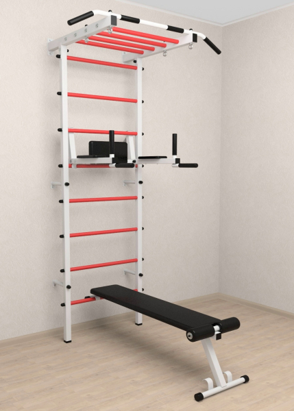 Шведская стенка Sv Pro рукоход 854 (Турник Pro рукоход/Брусья/стойка/Скамья)