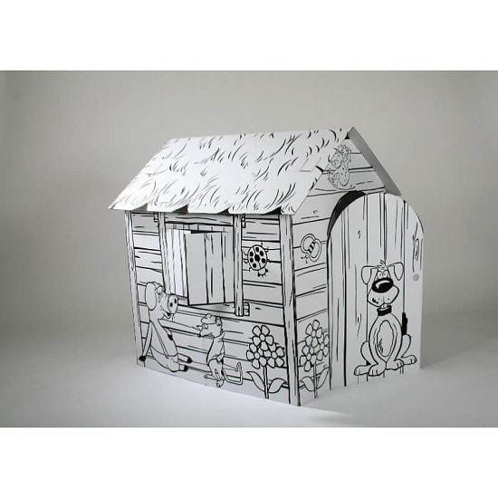 картинка Картонный домик-раскраска "Веселая ферма" от магазина Лазалка