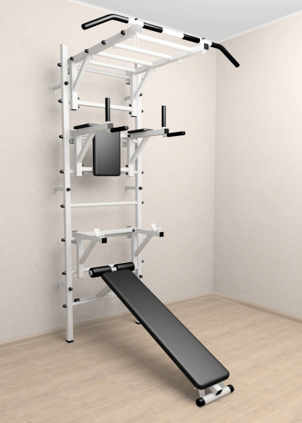 Шведская стенка Sv Sport усиленная 626 (Турник рукоход/Брусья/Стойка/Скамья) 