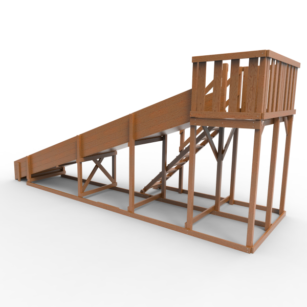 Детская площадка - деревянная горка Пикник "Зима №3" Оптимус